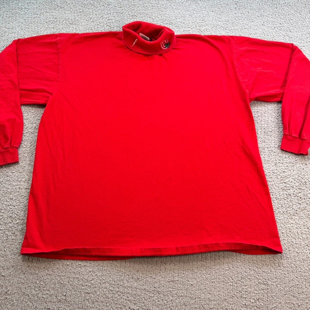 Vintage 90s Ohio State Buckeyes Turtleneck Red Shirt Mens XXL NCAA Pro Player